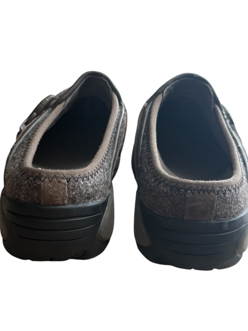 MERRELL Encore Sidestep Slip-On Mules in Gray/Brown Wool Size 6.5 — SO COMFY!!! - Picture 7 of 11